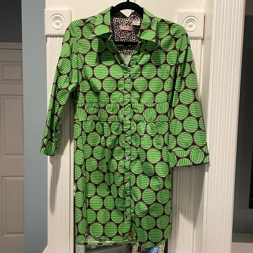 Collared, polka dot dress